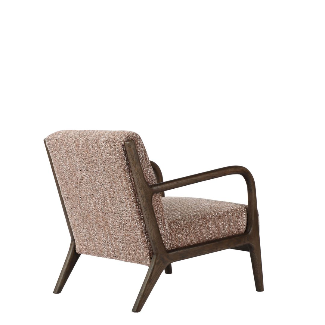 LUCA OCCASIONAL CHAIR FABRIC MULTI WITH DARK OAK FRAME image 2